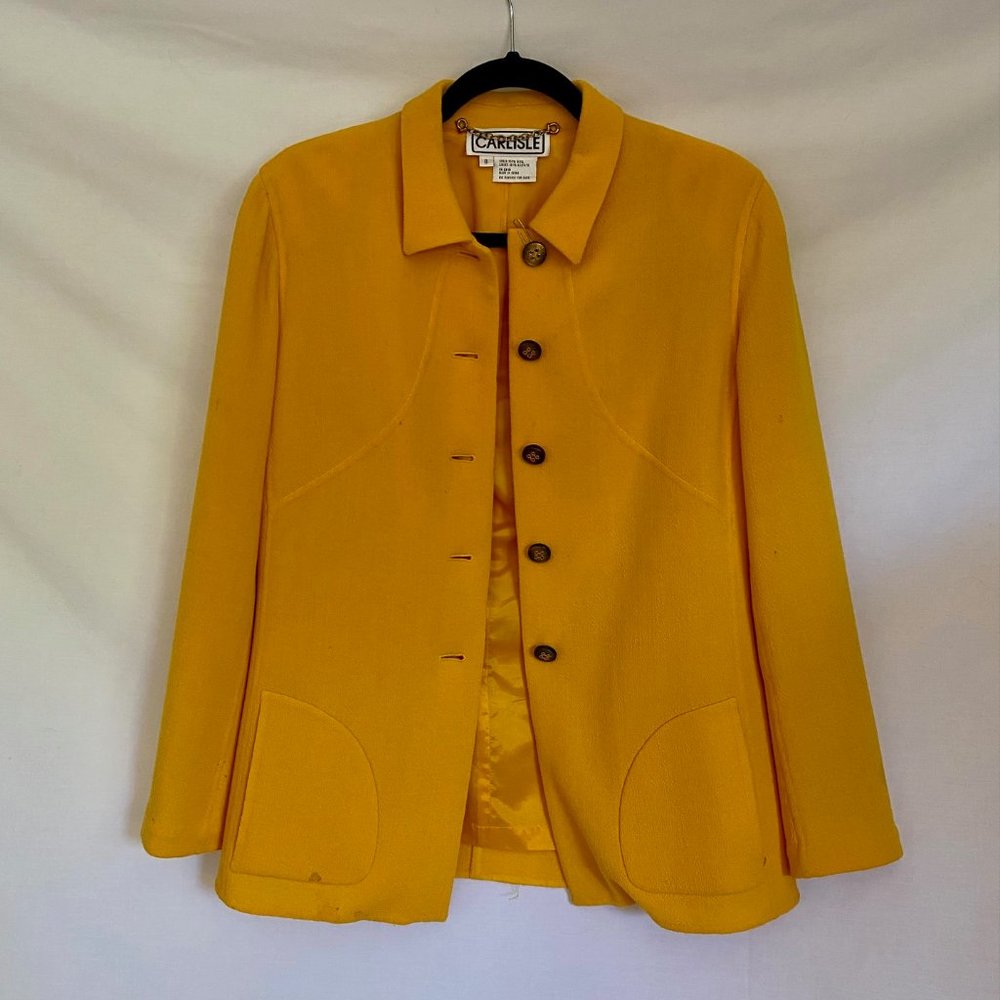 Carlisle Bright Yellow Light Wool Jacket Blazer